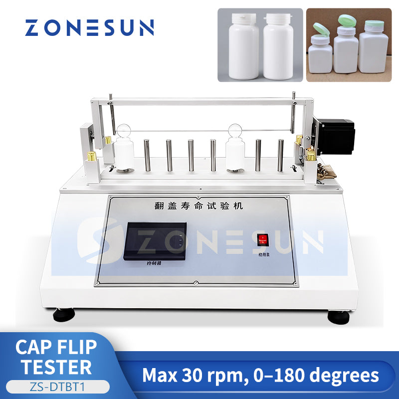 ZONESUN ZS-DTBT1 Automatic Flip Cap Durability Testing Machine for Cosmetics and Bottles