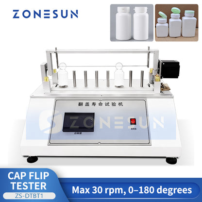 ZONESUN ZS-DTBT1 Automatic Flip Cap Durability Testing Machine for Cosmetics and Bottles