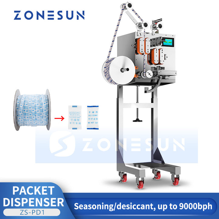 ZONESUN ZS-PD1 Automatic Desiccant Inserting Machine for Bottles | High-Speed Moisture Absorber Dispenser for Pharma, Food, Electronics