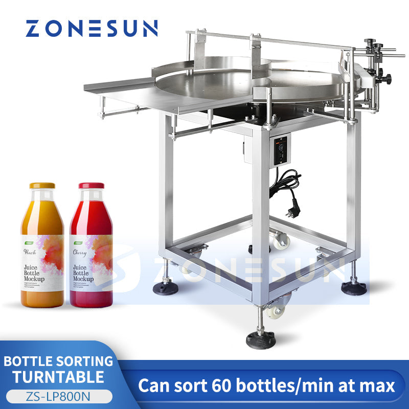 ZONESUN ZS-LP800N  Bottle Turntable Unscrambler For Production Line