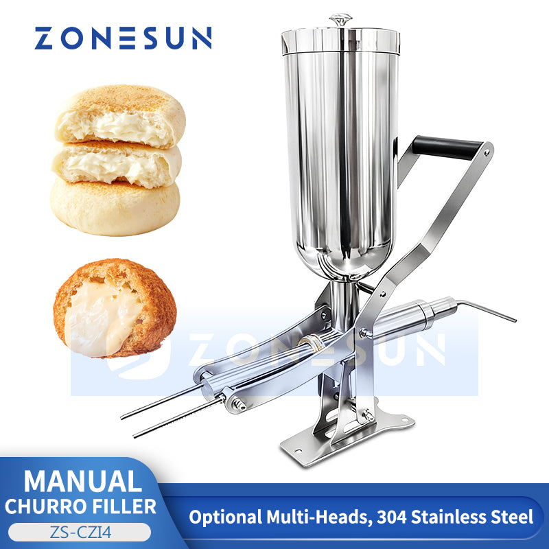 Easy Baking: ZONESUN ZS-CZI4 Manual Quantitative Pastry Injector for Donut, Churro & Puff Fillings