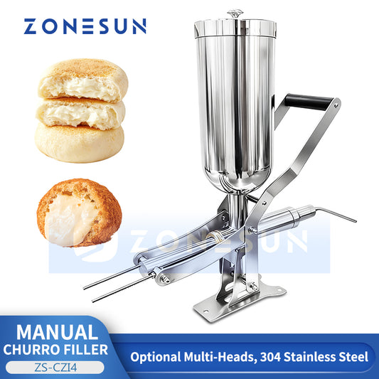 Easy Baking: ZONESUN ZS-CZI4 Manual Quantitative Pastry Injector for Donut, Churro & Puff Fillings