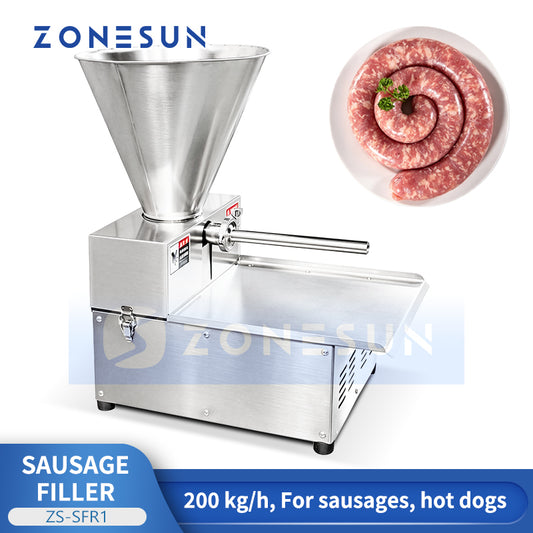 ZONESUN ZS-SFR1 Electric Sausage Filler for Hot Dogs, Salami & Sausage Production