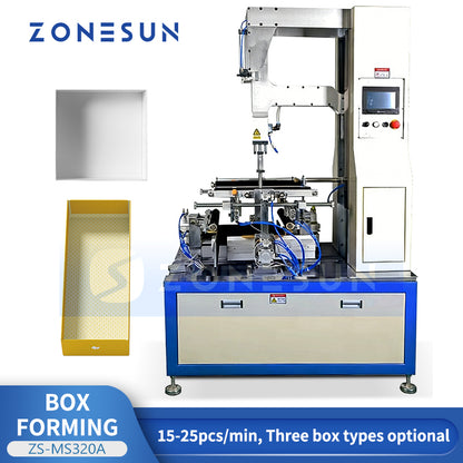 Luxury Packaging: ZONESUN ZS-MS320A Semi-Automatic Rigid Drawer Box Forming & Wrapping Machine