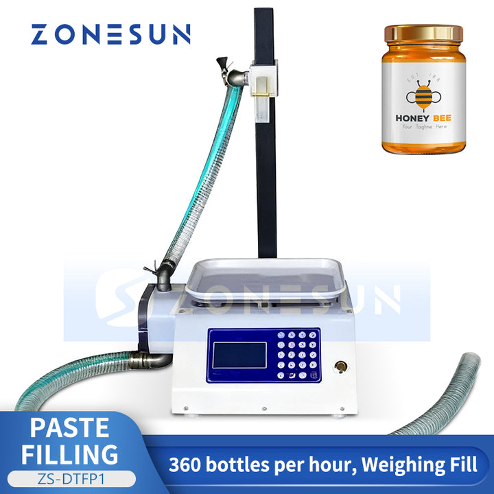 ZONESUN ZS-DTFP1 Semi-Automatic Paste Filling Machine for Cream Honey