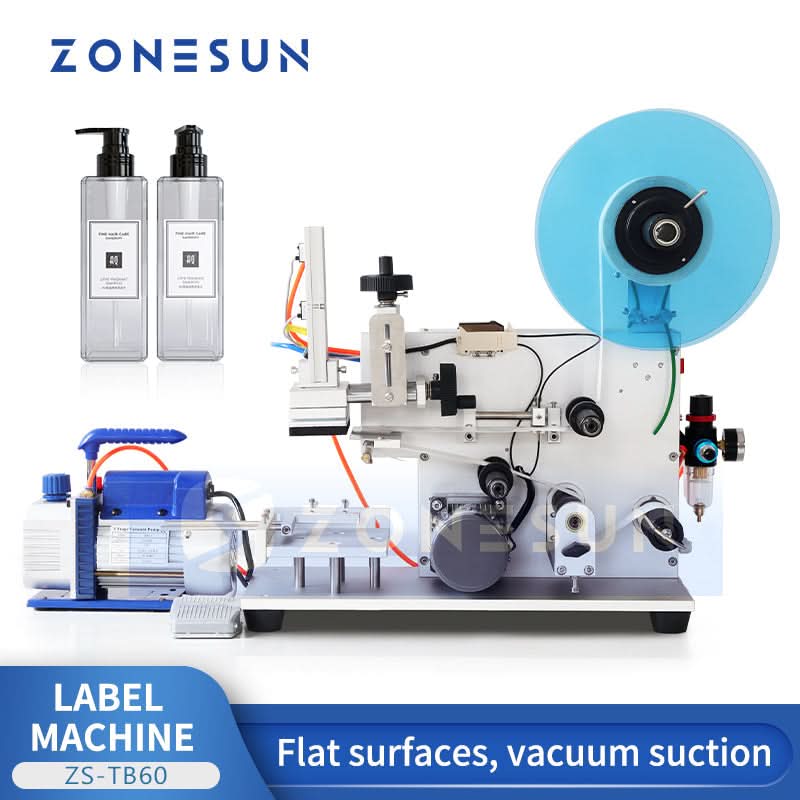 ZONESUN ZS-TB60 Semi-Automatic Flat Surface Labeling Machine for Boxes and Bags