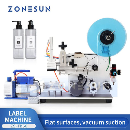 ZONESUN ZS-TB60 Semi-Automatic Flat Surface Labeling Machine for Boxes and Bags