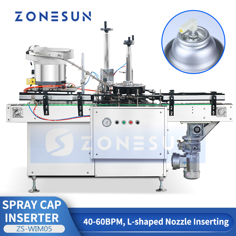 ZONESUN ZS-WIM05 Automatic Spray Nozzle Assembly Machine for Aerosol Cans and Personal Care