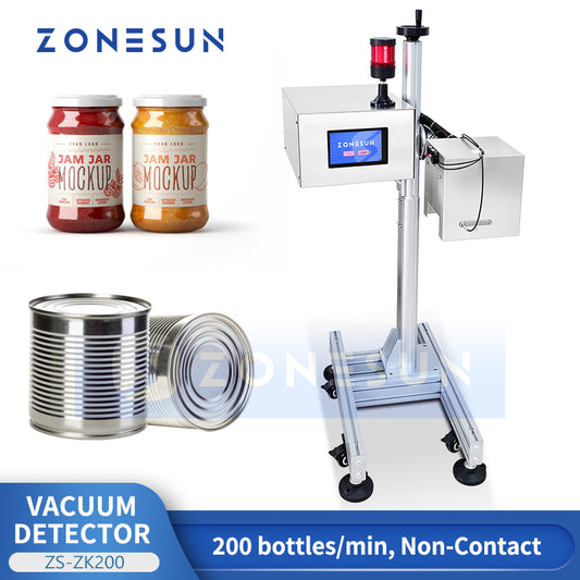 ZONESUN ZS-ZK200 Automatic Online Intelligent Non Contact Acoustic Vacuum Seal Inspection Detector for Bottles and Cans