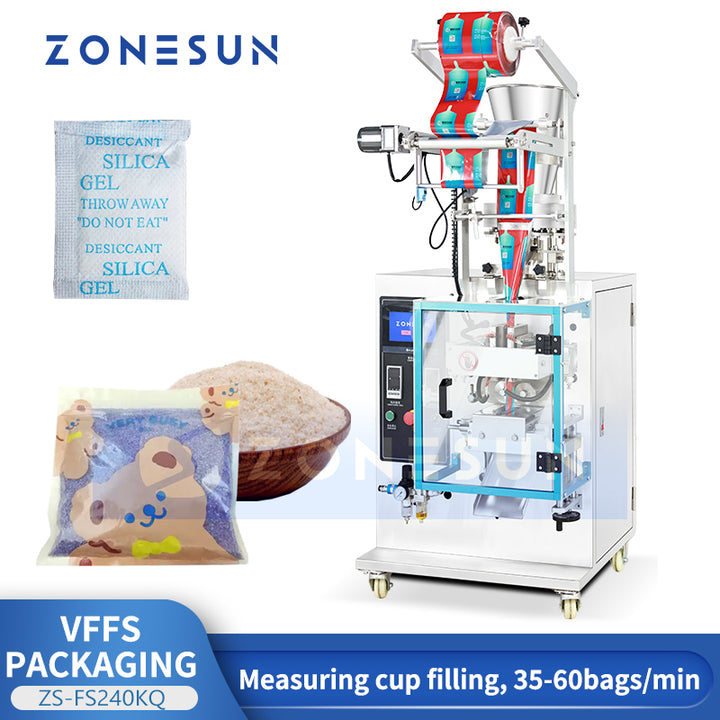 ZONESUN ZS-FS240KQ Automatic Granule Packing Machine for Sugar Salt Seeds Spices Small Candy High Speed VFFS Pouch Filler