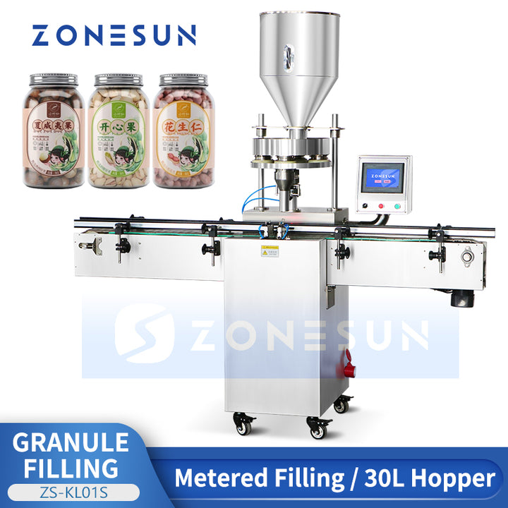 ZONESUN ZS-KL01S Automatic Granule Volumetric Cup Filler Rotary Cup Filling Machine