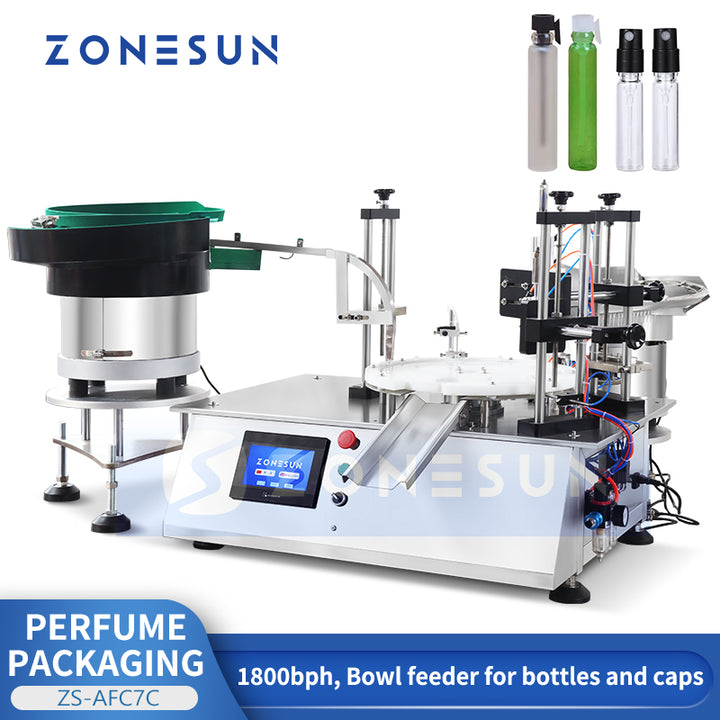 ZONESUN ZS-AFC7C Perfume Bottle Filling Machine Scent Fragrance Packaging Monoblock