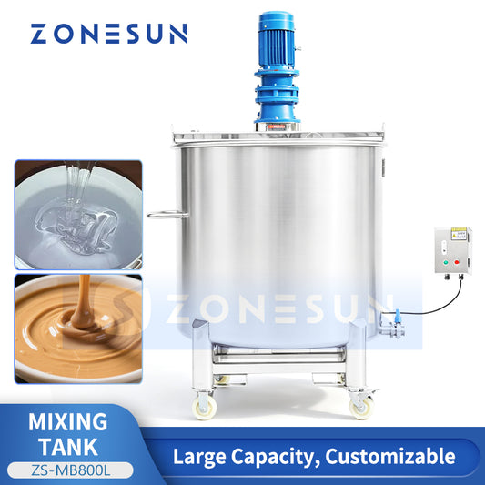 ZONESUN ZS-MB800L 800L SUS316 Stainless Steel Industrial Liquid Mixing Tank