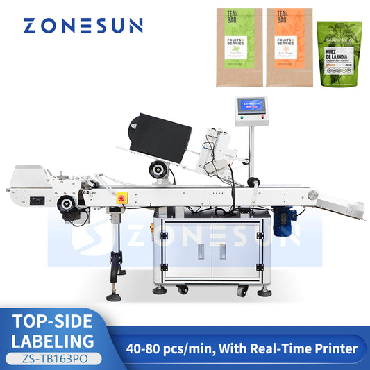 Efficient Labeling: ZONESUN ZS-TB163PO Print & Apply Machine for Pouches, Cards & Flat Cartons