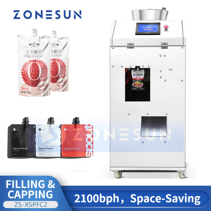 Zonesun ZS-XSPFC2 Spout Pouch Filling and Capping Machine Monoblock