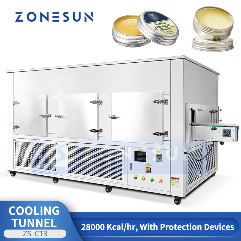 ZONESUN ZS-CT3 Industrial Cooling Tunnel with Reciprocating Conveyor