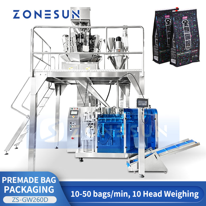 ZONESUN ZS-GW260D Automatic Premade Pouch Powder Granule Packaging Machine