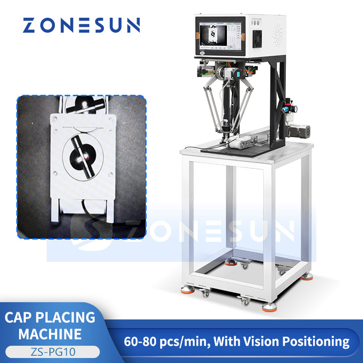 ZONESUN ZS-PG10 Automatic Perfume Sample Bottle Assembly&Capping Machine with Vision-Guided System