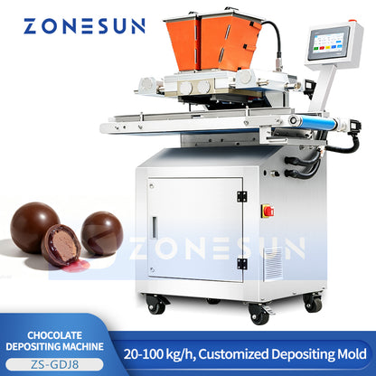 ZONESUN ZS-GDJ8 Semi Automatic Servo Bonbon Chocolate Depositing Filling Machine