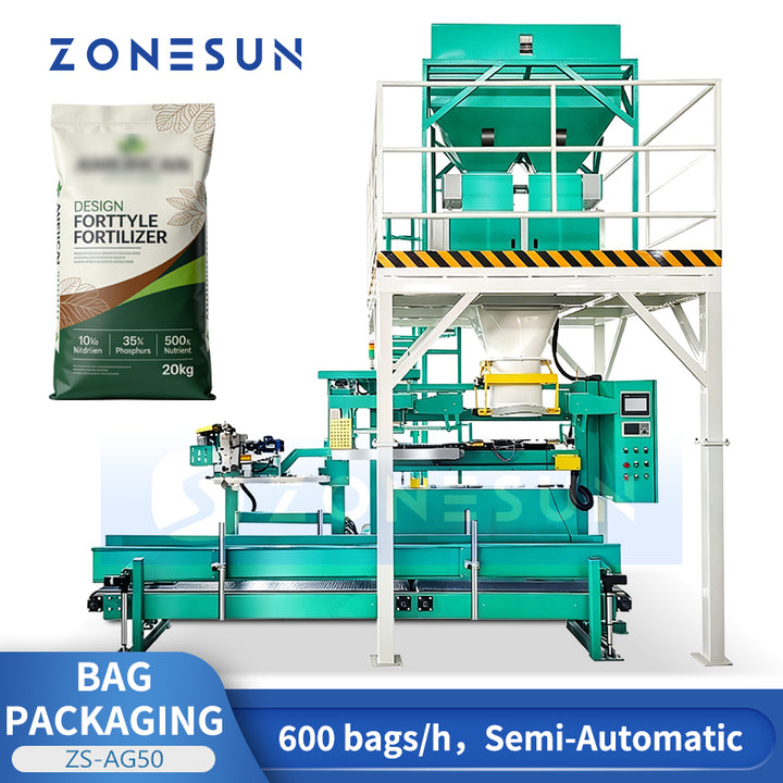 ZONESUN ZS-AG50 Semi-Auto High-Capacity Granule Bagging Line