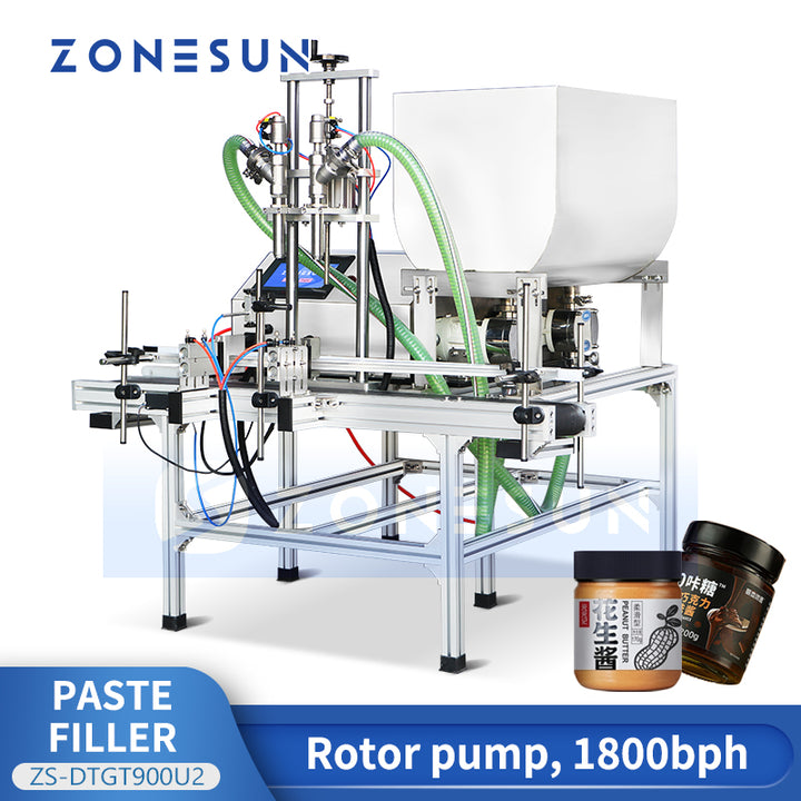 ZONESUN ZS-DTGT900U2 Thick Liquid Filling Machine automatic Paste Filler