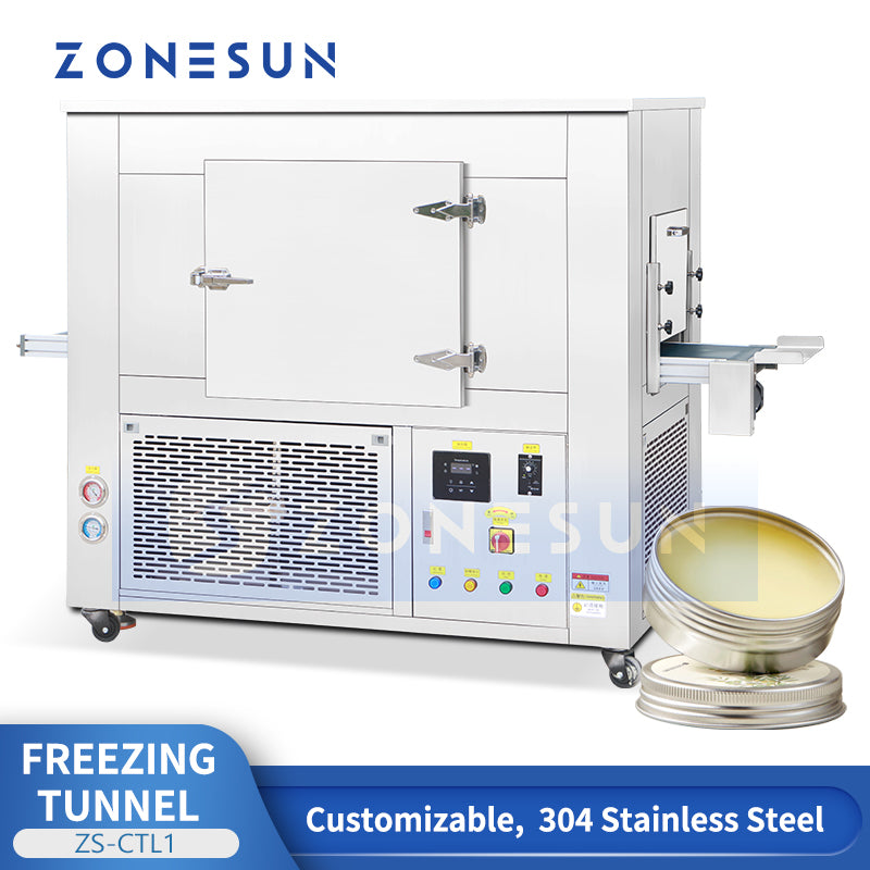 ZONESUN ZS-CTL1 Continuous Air-Cooling Freezing Tunnel for Cosmetics