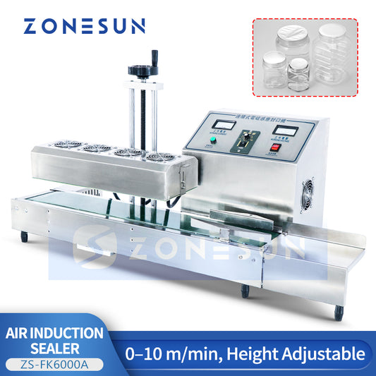 ZONESUN ZS-FK6000A Automatic Electromagnetic Induction Sealing Machine for Bottle Packaging