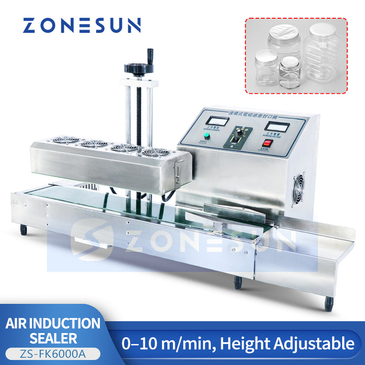 ZONESUN ZS-FK6000A Air Cooled Continuous Induction Foil Sealing Machine