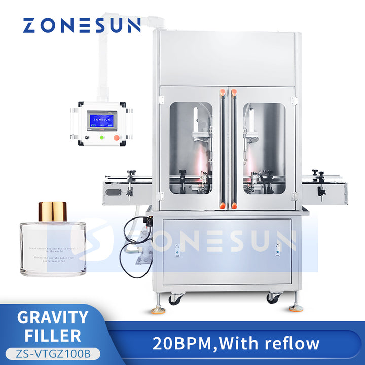 ZONESUN ZS-VTGZ100B Automatic Perfume Gravity Overflow Filling Machine