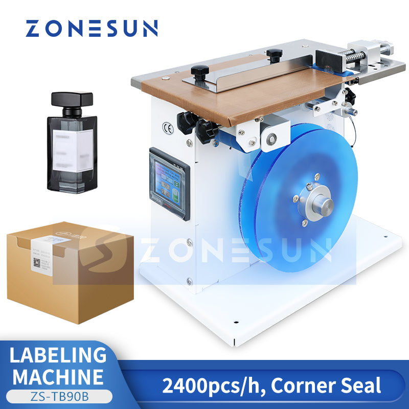 Zonesun ZS-TB90B Semi-automatic Corner Tamper Evident Seal Label Applicator for Sealing Box Corners