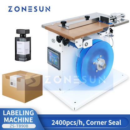 Zonesun ZS-TB90B Semi-automatic Corner Tamper Evident Seal Label Applicator for Sealing Box Corners