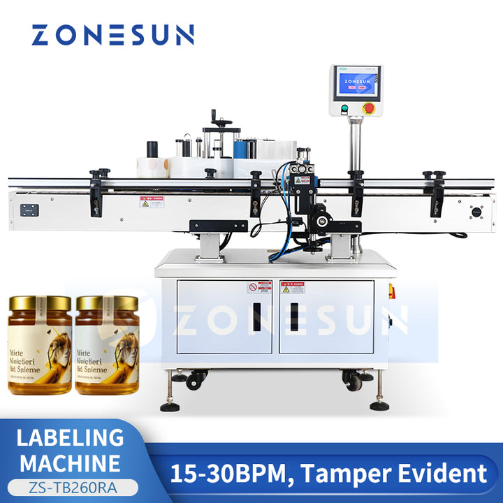 ZONESUN ZS-TB260RA Automatic Round Bottle Seal Tamper-evident Labeling Machine