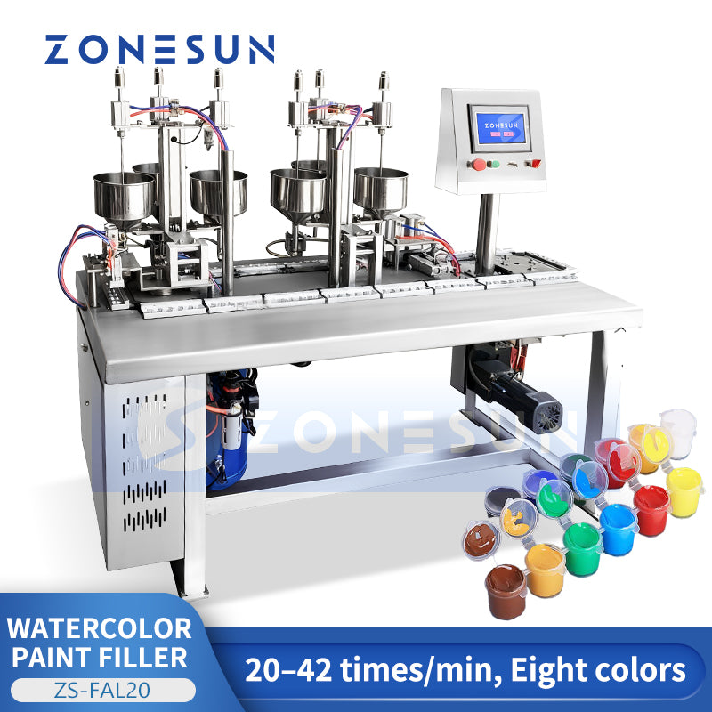 ZONESUN ZS-FAL20 Watercolor Paint Filling and Capping Machine for Art and Kids Paint Sets