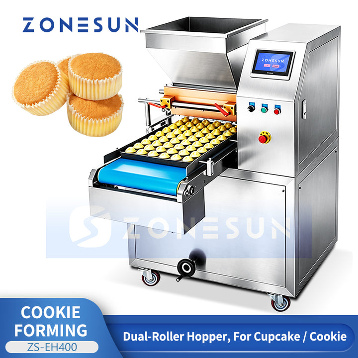 ZONESUN ZS-EH400 Automatic Cookie Depositor and Forming Machine  for Puffs Cookies Cupcakes Making