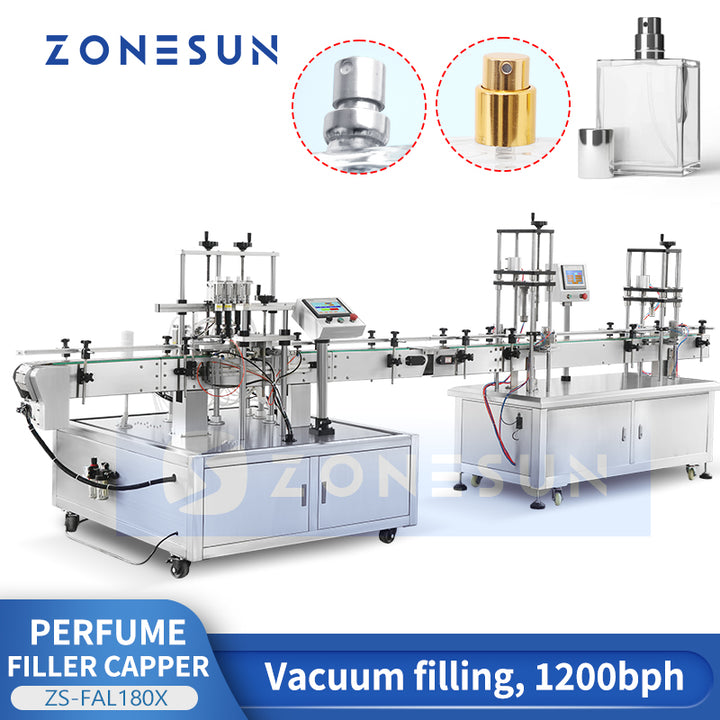 ZONESUN ZS-FAL180X Automatic Perfume Bottle Vacuum Pump Filling Crimping Machine