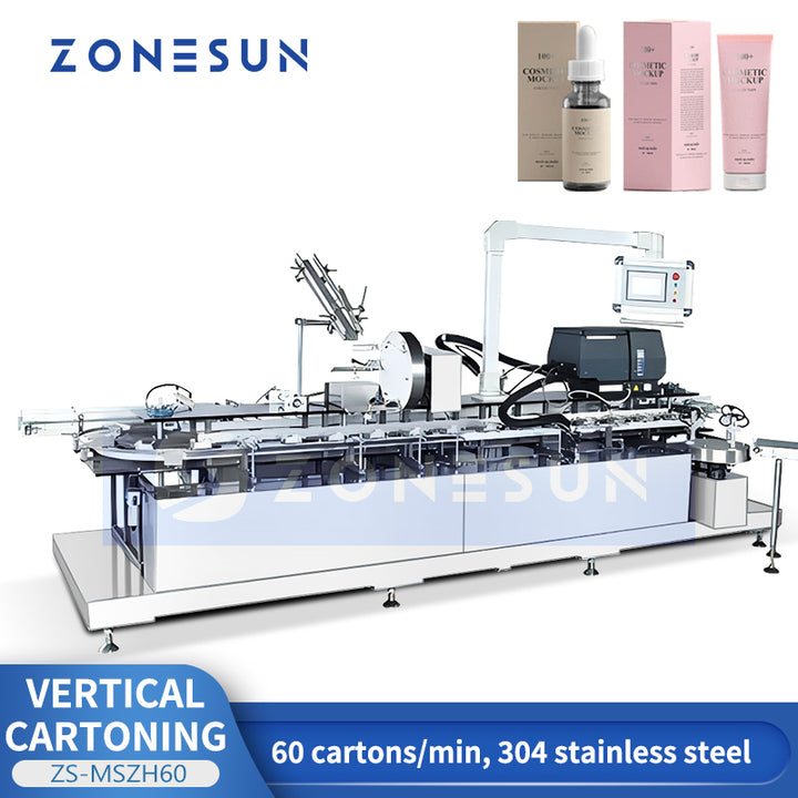 ZONESUN ZS-MSZH60 Automatic Vertical Top-Loading Cartoning Machine