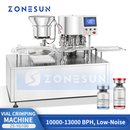 ZONESUN ZS-YG100 Rotary Vial Crimping Machine | Automatic Flip-Off Cap Sealer for Pharma & Labs