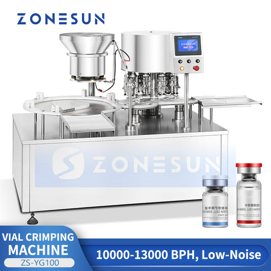 ZONESUN ZS-YG100 Rotary Vial Crimping Machine | Automatic Flip-Off Cap Sealer for Pharma & Labs