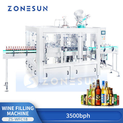 Zonesun ZS-WFC18 Beer Bottling Machine Monoblock