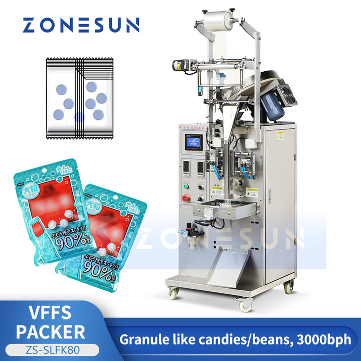 Zonesun ZS-SLFK80 Tablet VFFS Bagger with Counter