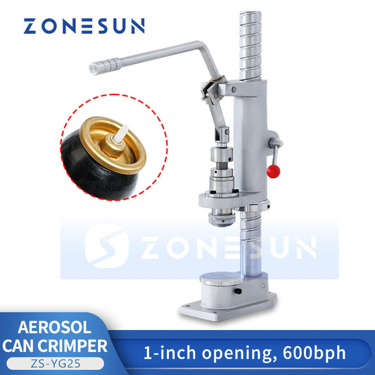 ZONESUN ZS-YG25 Manual Aerosol Can Sealing Machine