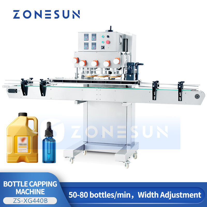 ZONESUN ZS-XG440B High-Speed Spindle Capping Machine for Spray &amp; Twist-Off Bottles