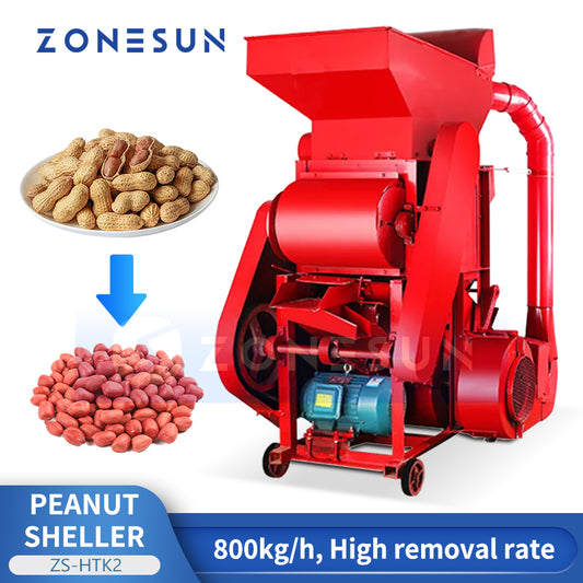 ZONESUN ZS-HTK2 Automatic Peanut Sheller Machine High Efficiency Peanut Processing