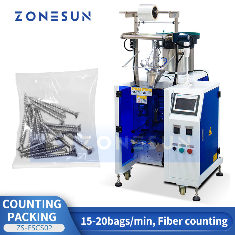ZONESUN ZS-FSCS02 Automatic Screw Counting and Packing Machine | Hardware Bagging Machine for Bolts & Small Parts