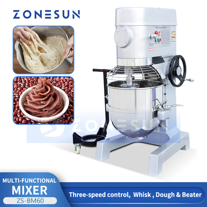 ZONESUN ZS-BM60 Multifunctional Food Mixer for Dough Kneading & Whipping