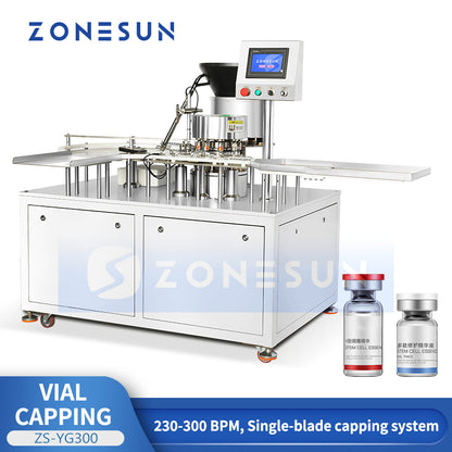 ZONESUN ZS-YG300 Automatic High-Speed Vial Capping Machine Pharmaceutical Lab Bottle Crimper