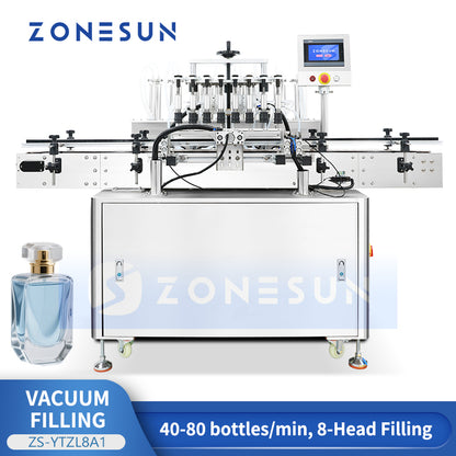 ZONESUN ZS-YTZL8A1 Automatic 8-Head Perfume Vacuum Filling Machine for Perfumes and Eyewash