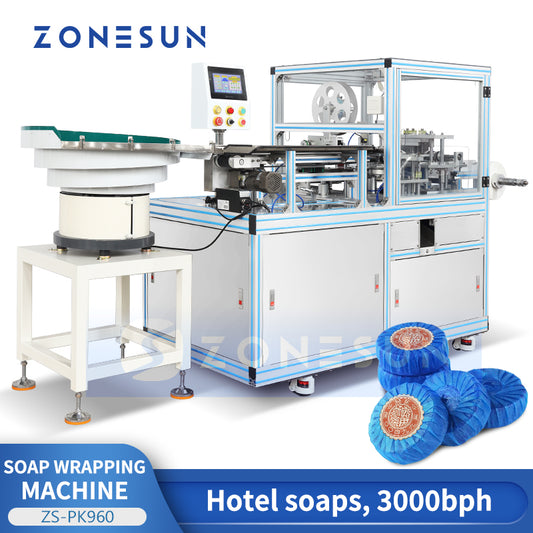 ZONESUN ZS-PK960 Máquina de embalaje plisada redonda automática con etiqueta adhesiva 