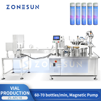 ZONESUN ZS-AFC18 Automatic Dual-Station Vial Filling and Crimp Capping Production Line