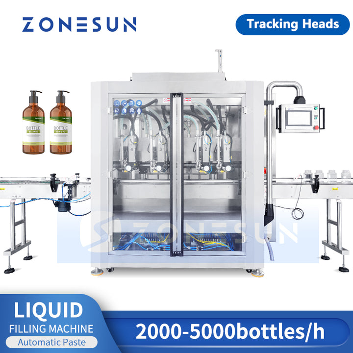 ZONESUN ZS-VTPF4 Automatic Tracking Filling Machine with 4 Heads